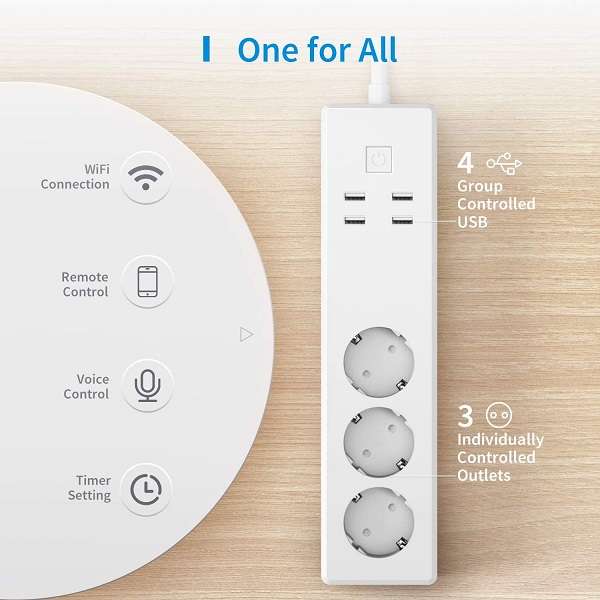 Ciabatta Intelligente Meross con Apple HomeKit - 1