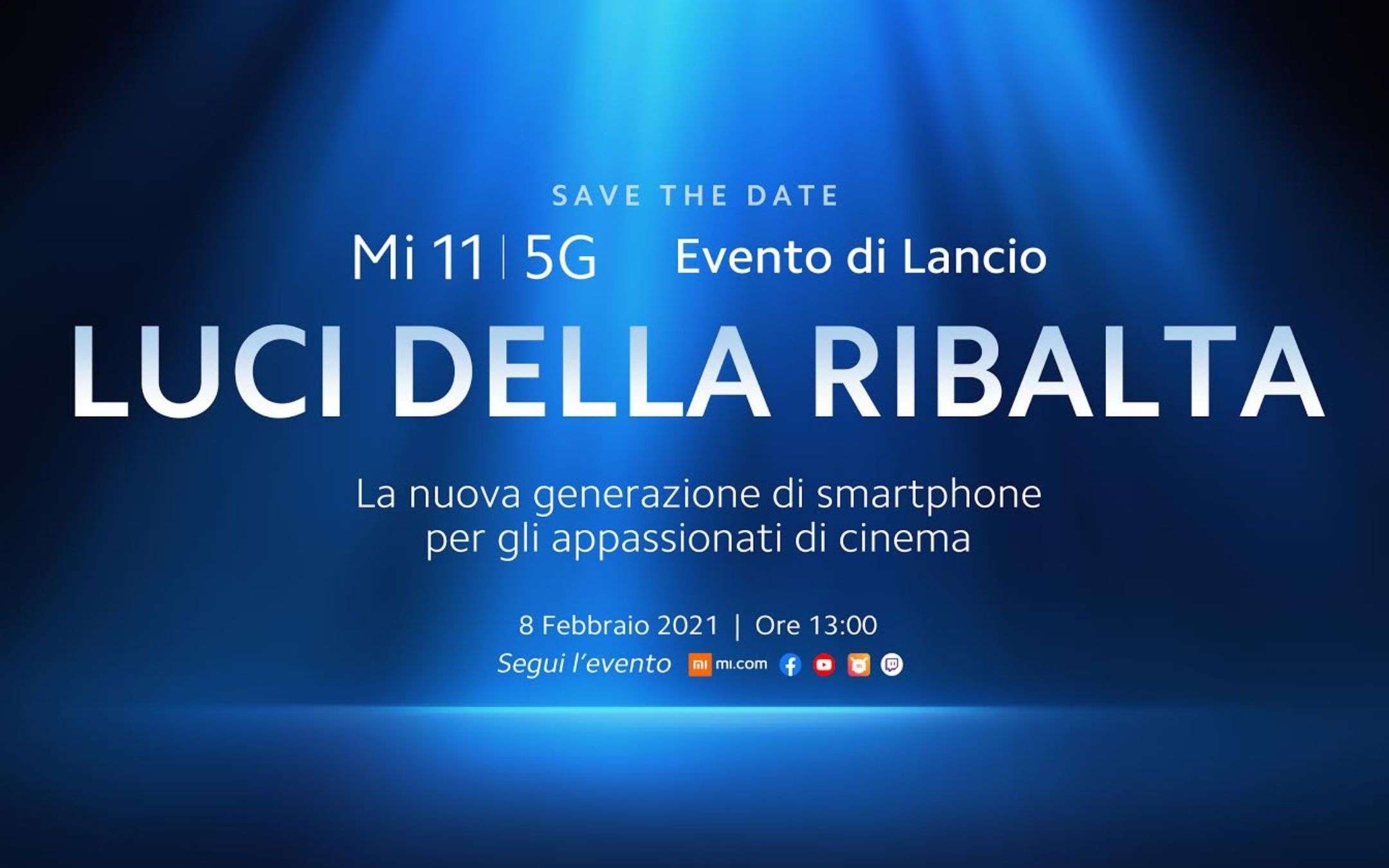 Xiaomi Mi 11 oggi in Italia: come seguire il lancio in diretta