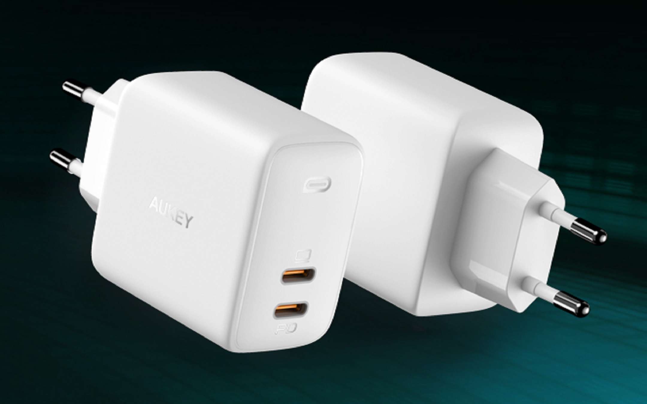 AUKEY caricabatterie da 65W in offerta lampo: solo 16,99€