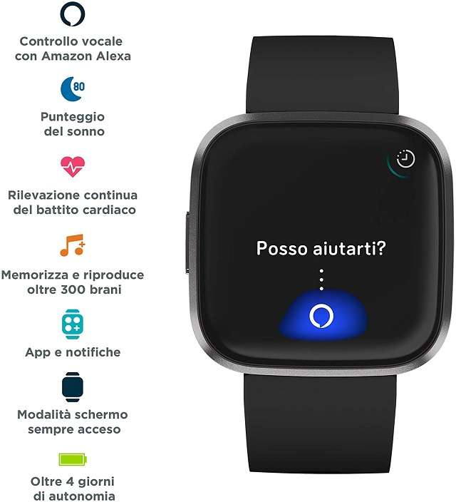 Fitbit Versa 2 smartwatch elegante e prestante prezzo WOW