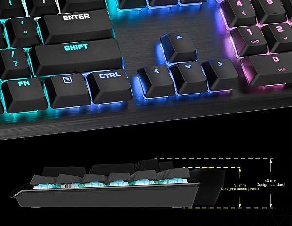 Tastiera Meccanica Corsair K60 RGB Low Profile - 1