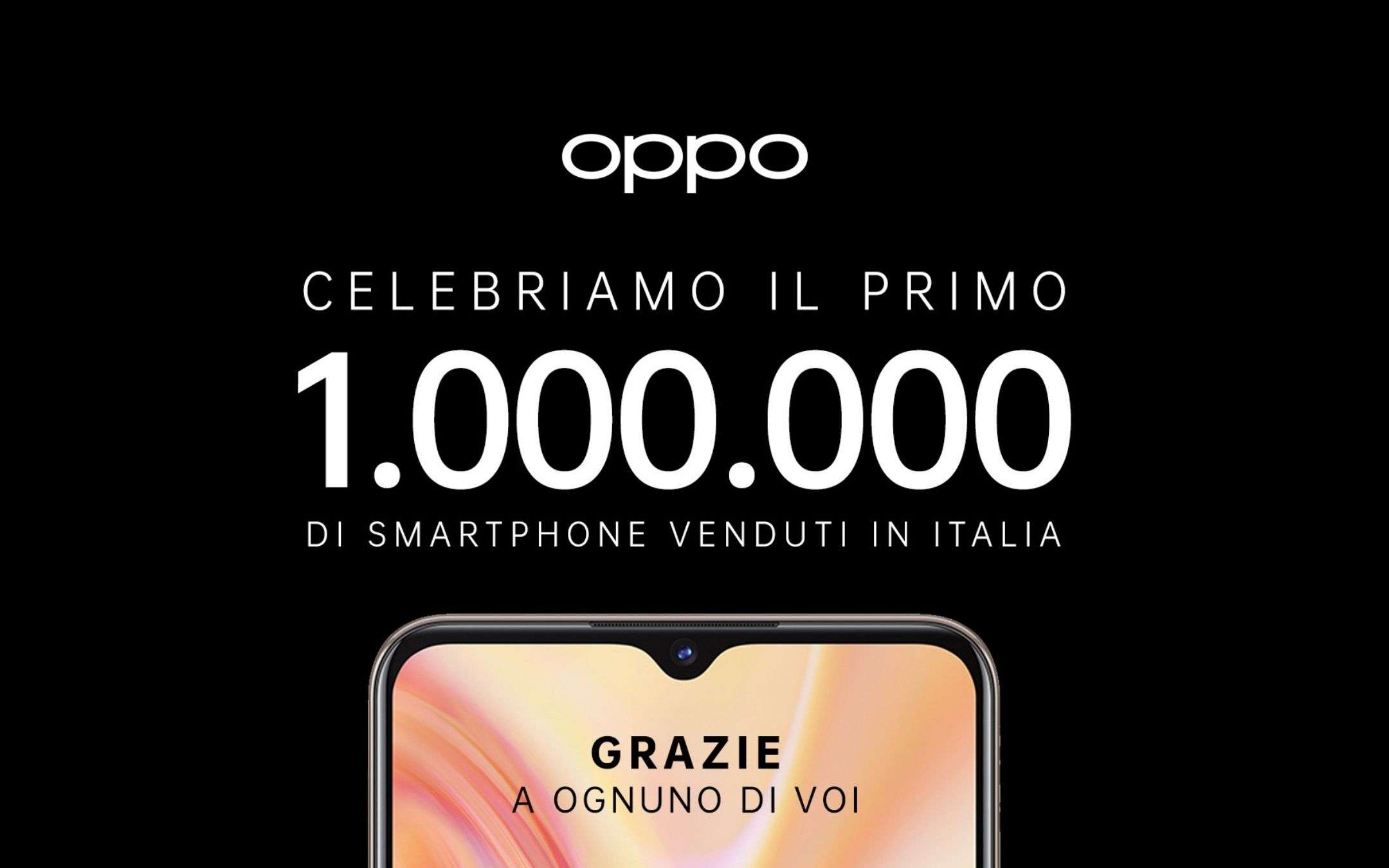 OPPO: raggiunto traguardo eccezionale in Italia