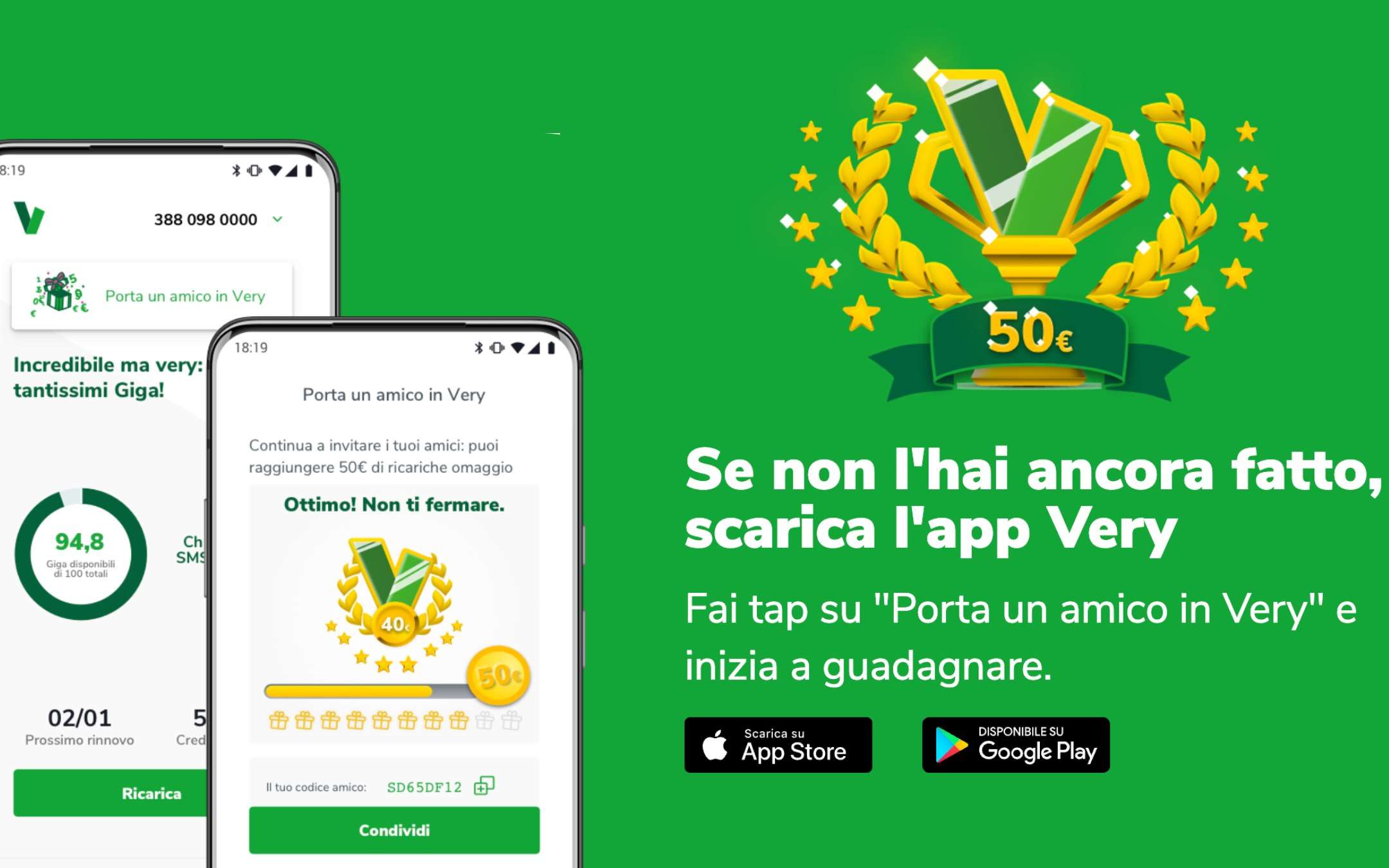 Very Mobile: porti un amico e vieni premiato!