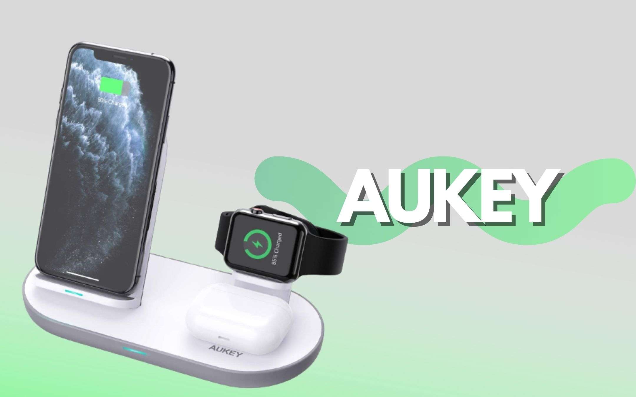 Aukey: la postazione di ricarica wireless a prezzo WOW