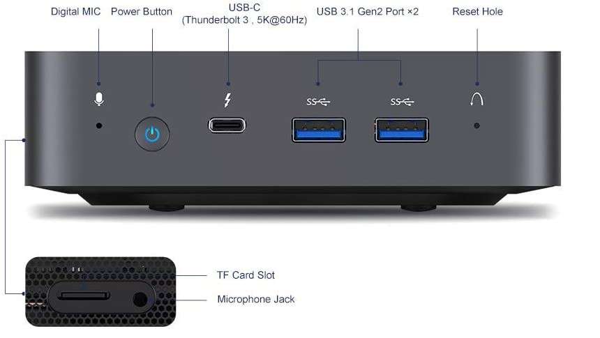 Mini PC Minis Forum X35G: fronte