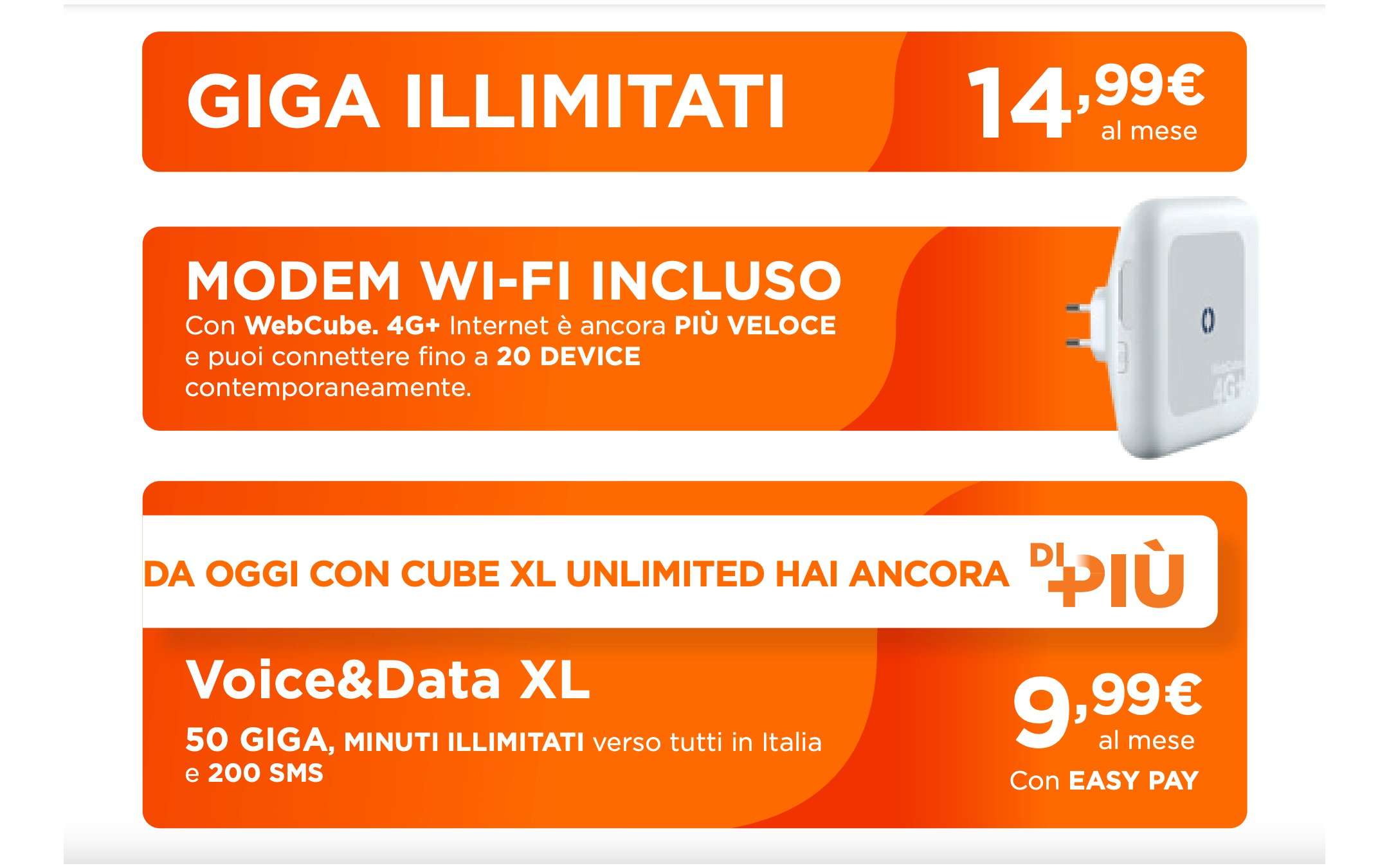 Cube XL: Giga Illimitati e una promo bomba