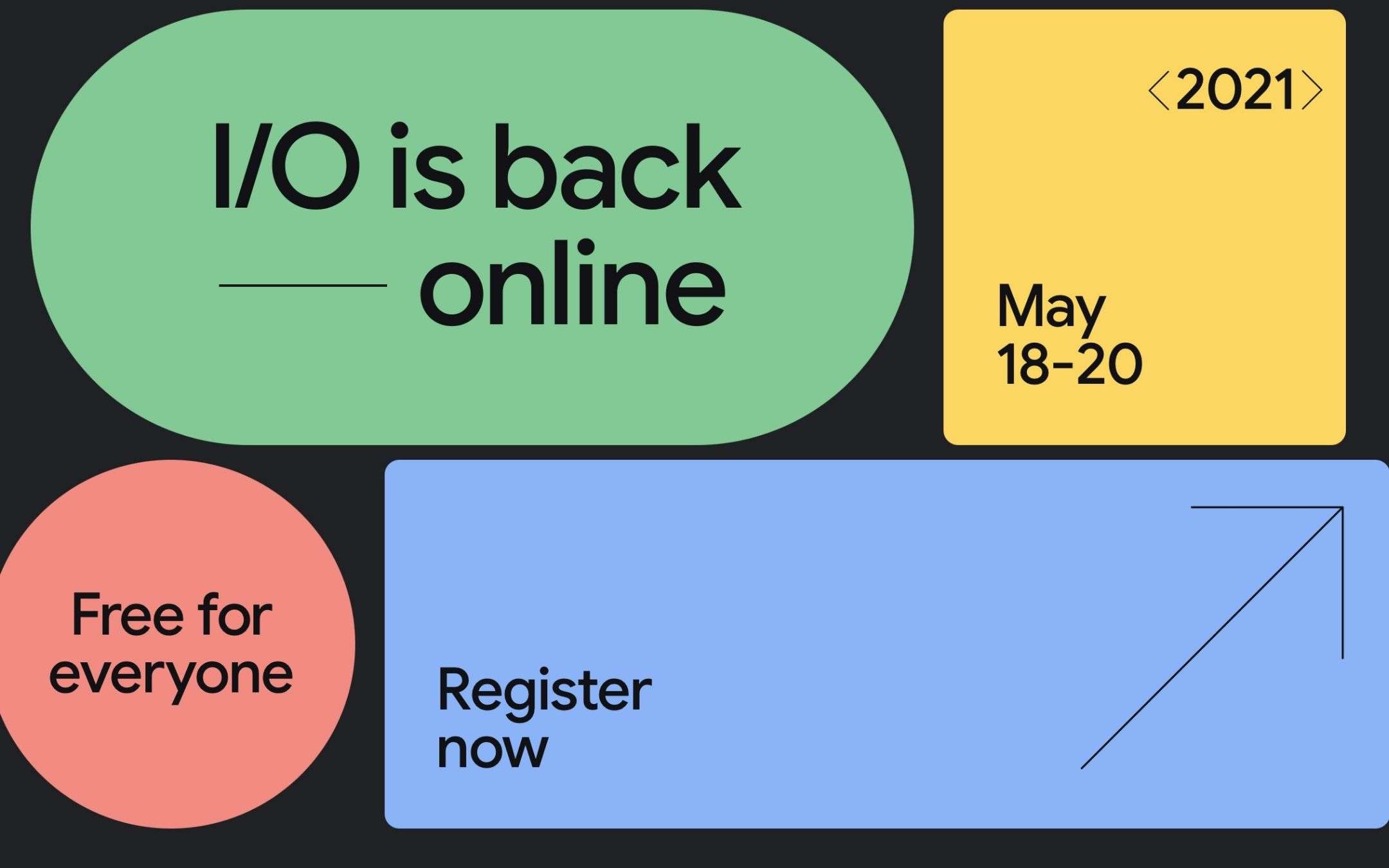 Google I/O 2021, ufficiale: sarà online e gratis