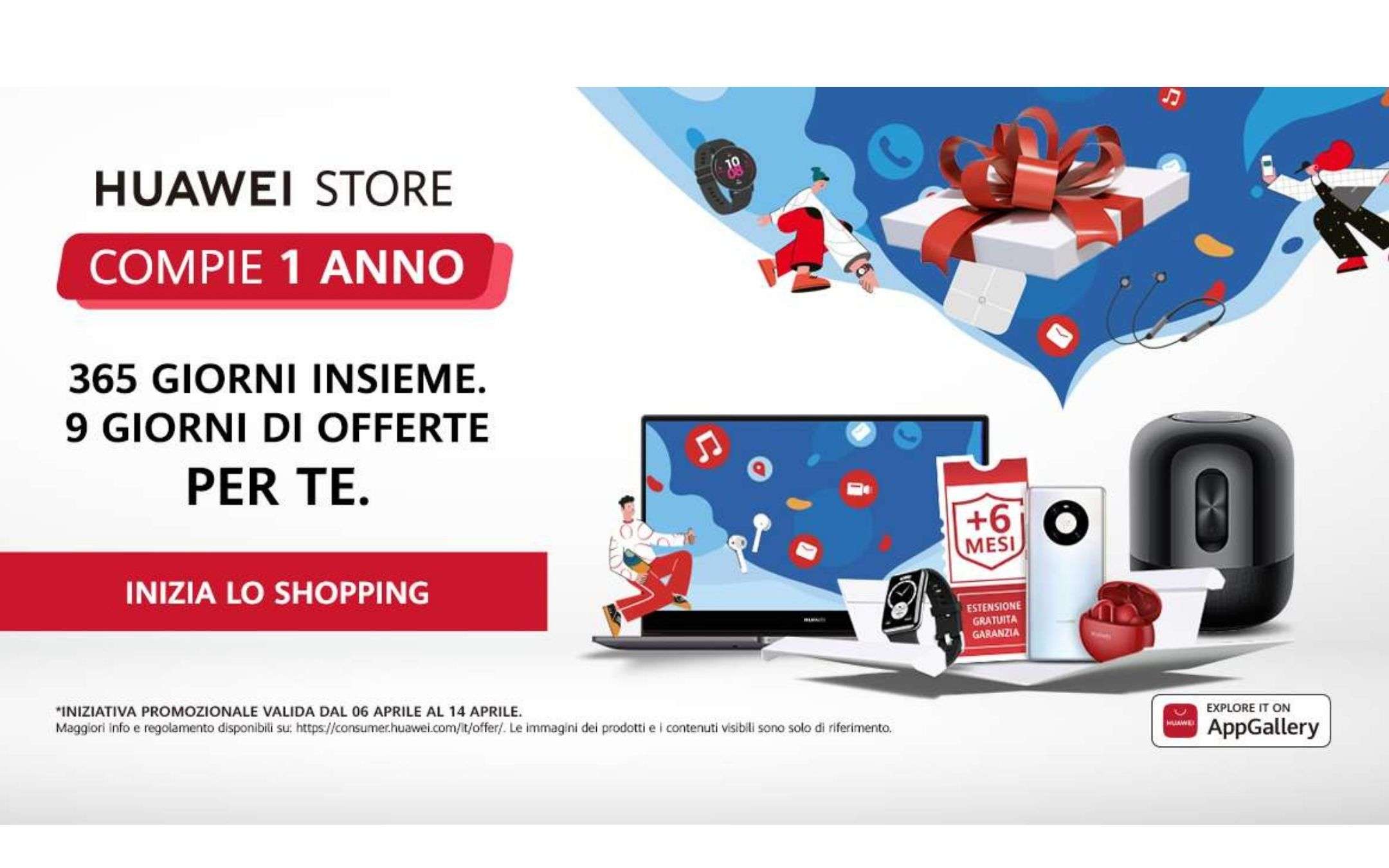 Huawei Store fa il compleanno, ma i regali sono per TE