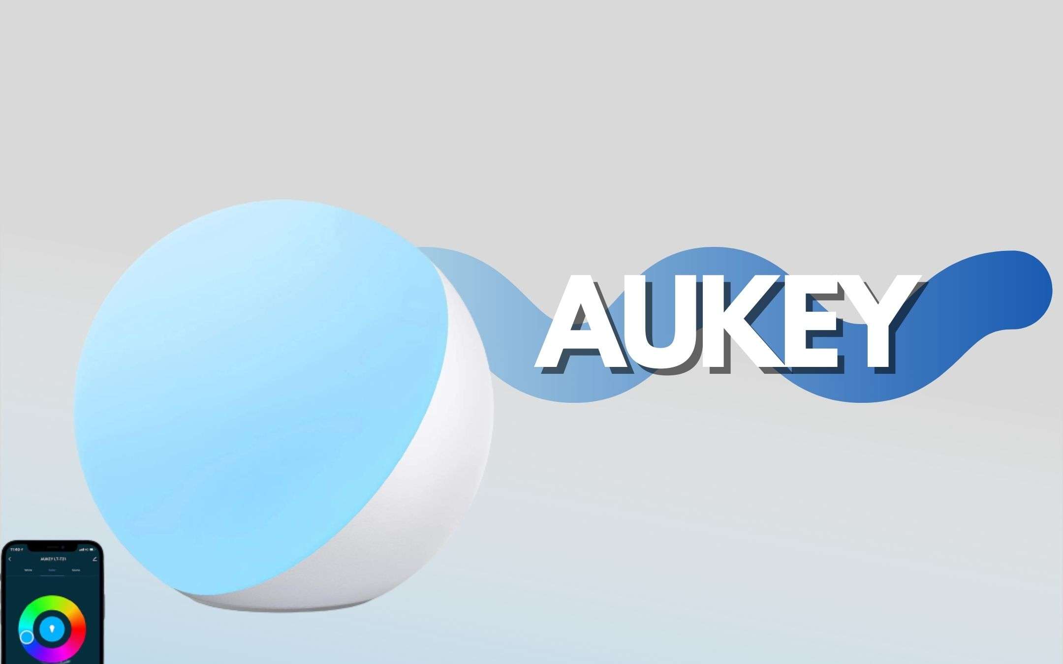 Aukey: lampada smart compatibile con Alexa e Google (-15%)