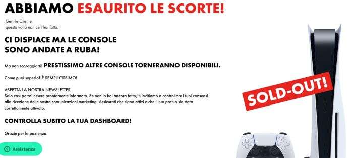 esaurimento scorte PS5
