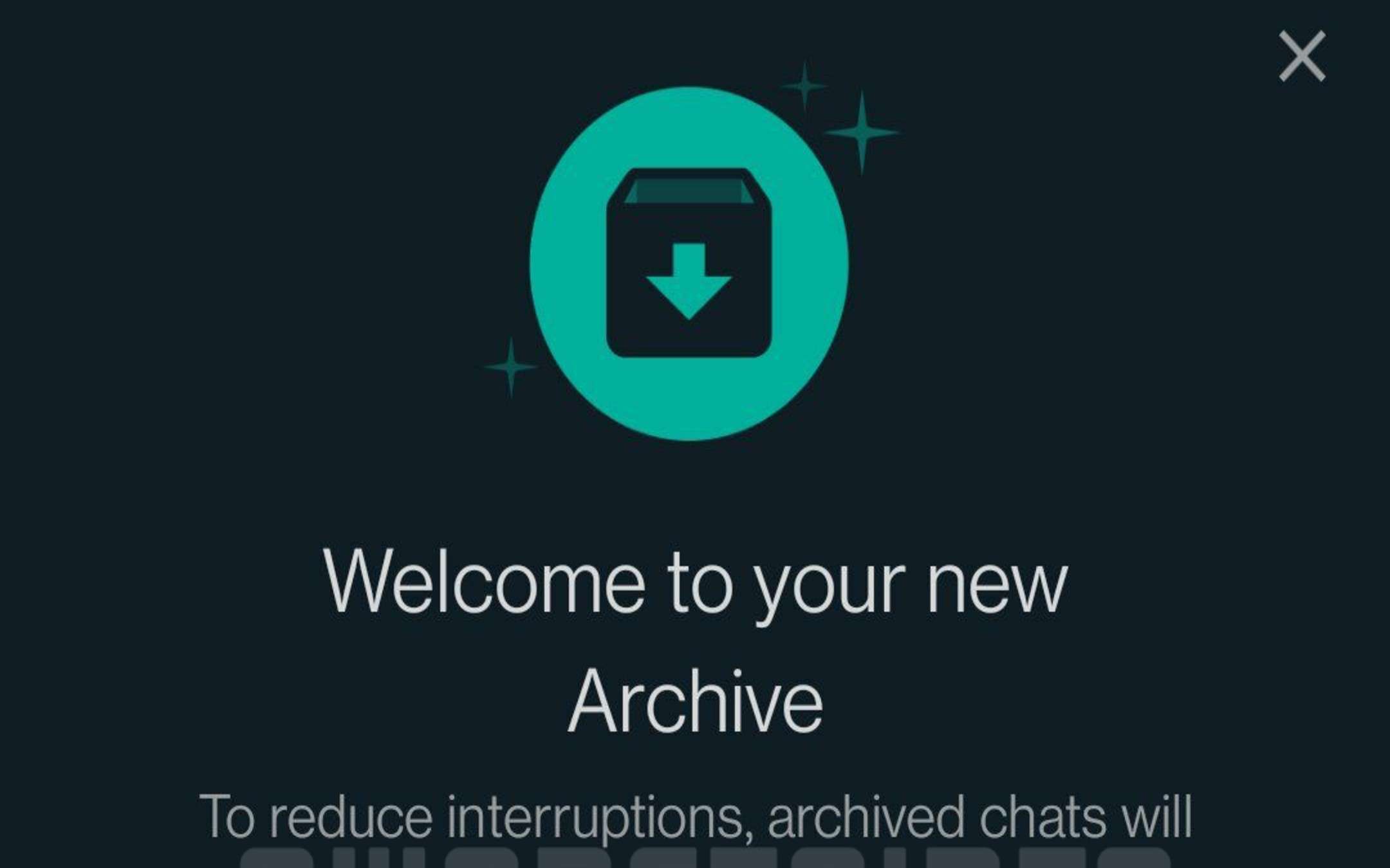 WhatsApp nasconderà per sempre le chat archiviate