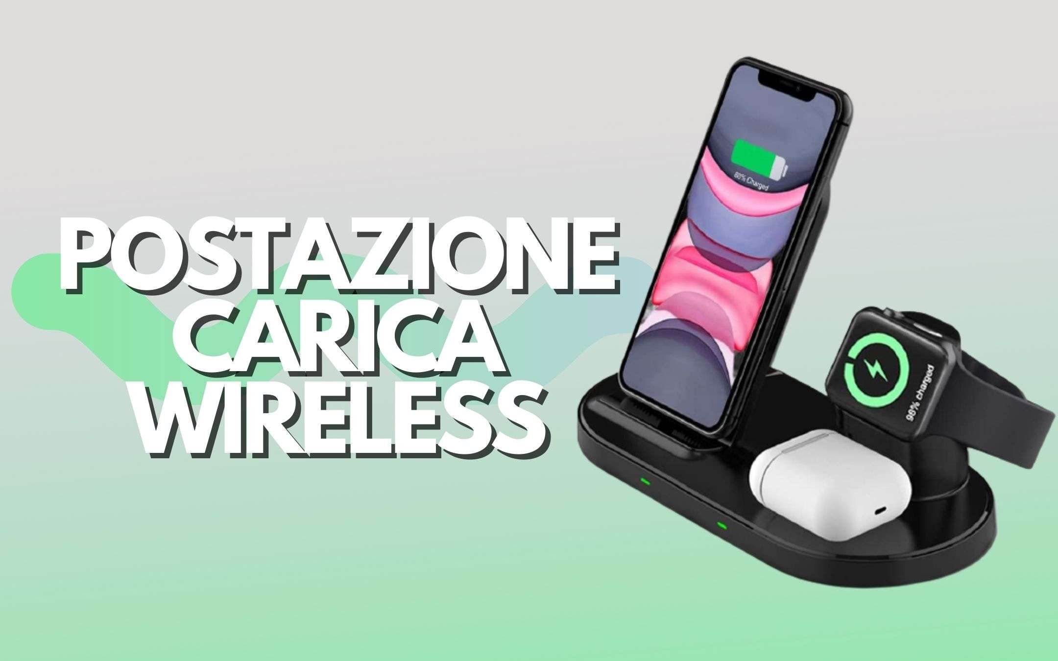 Caricatore wireless 3 in 1 per iPhone e Samsung (-50%) Caricatore wireless 3 in 1 per iPhone e Samsung (-50%)
