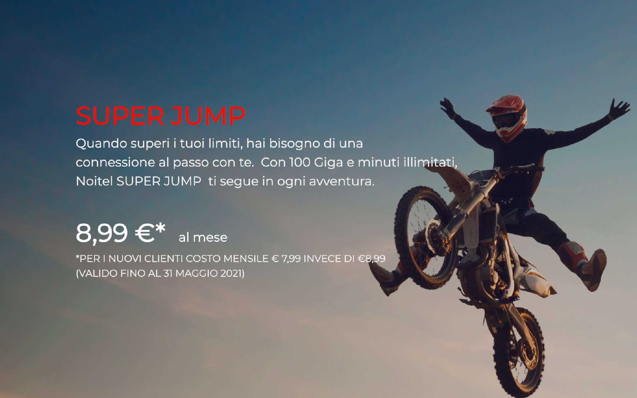 NoiTel Super Jump: 100GB a soli 7,99 euro al mese