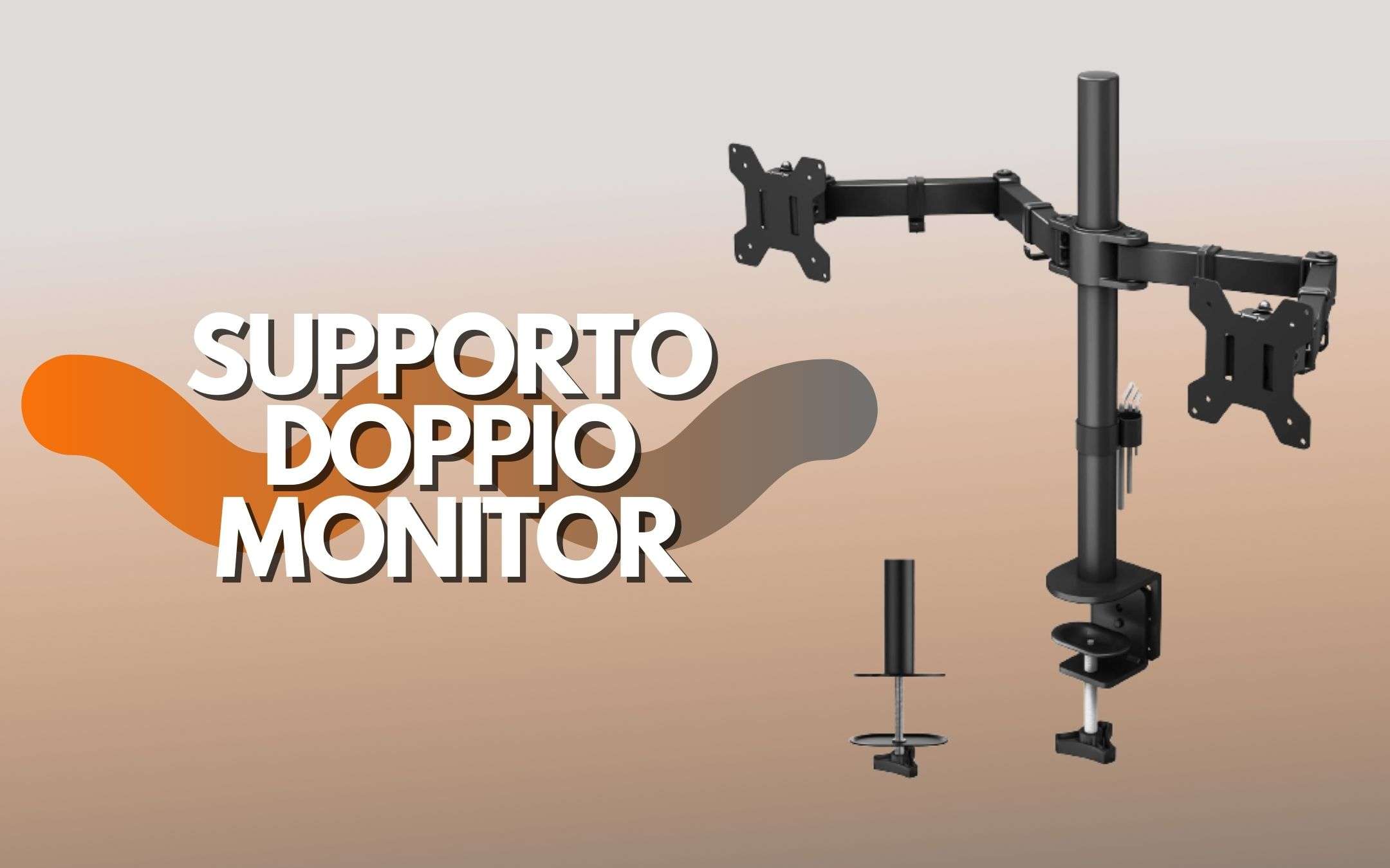 Supporto doppio monitor: prezzo assurdo, resa SUPERBA