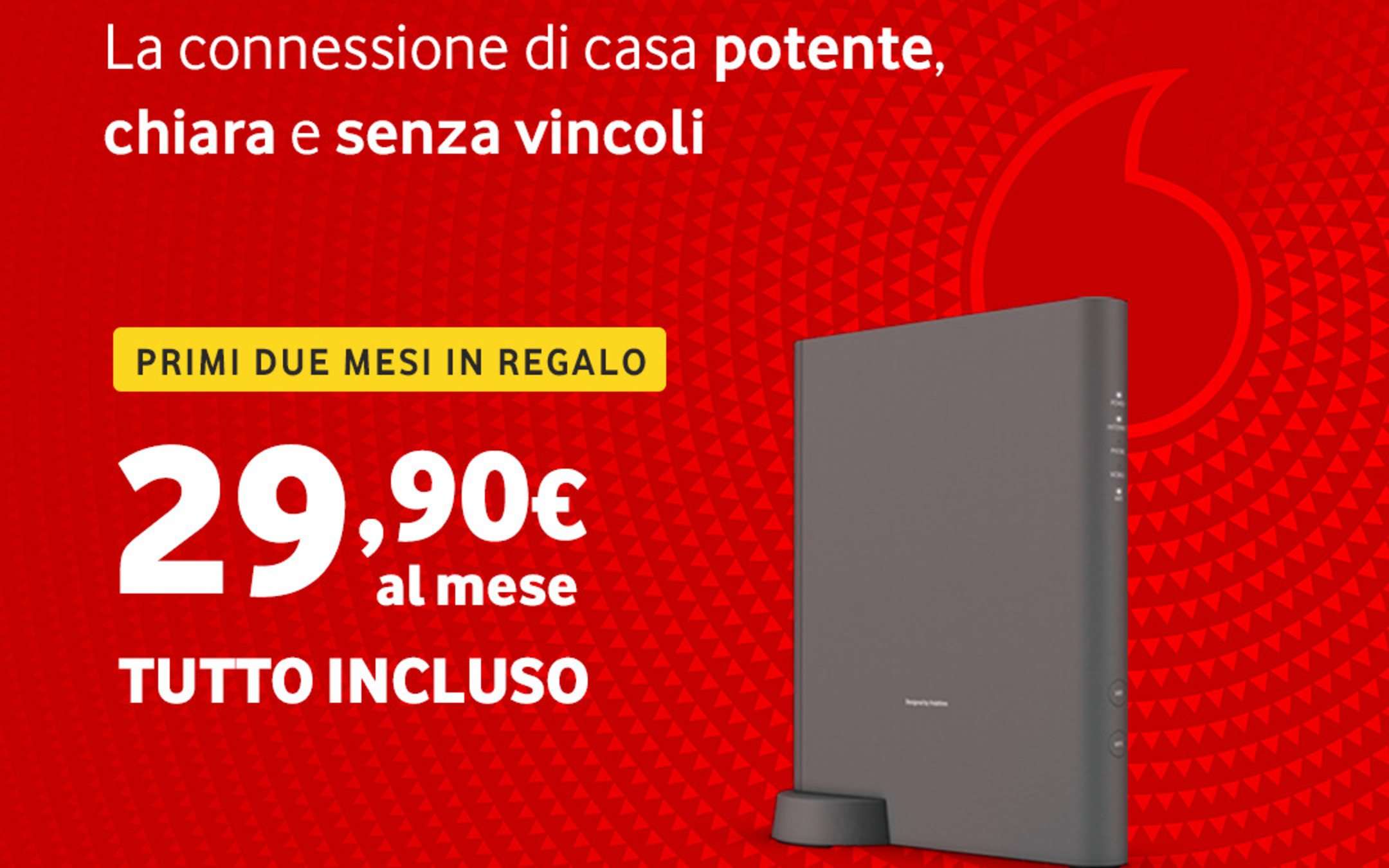 Vodafone: 2 mesi di Fibra in regalo, ecco come