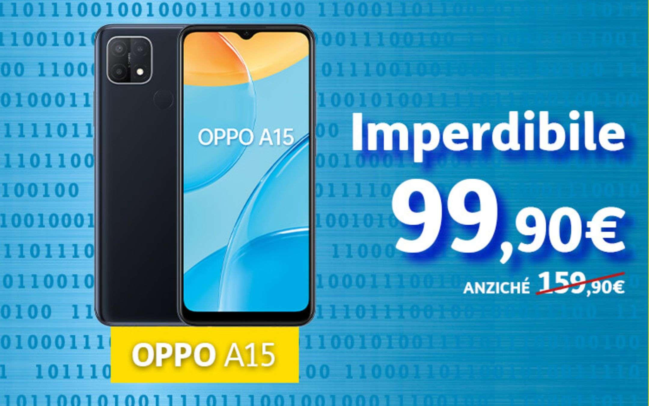 OPPO A15 a 99,90€ sul sito TIM, solo per OGGI!