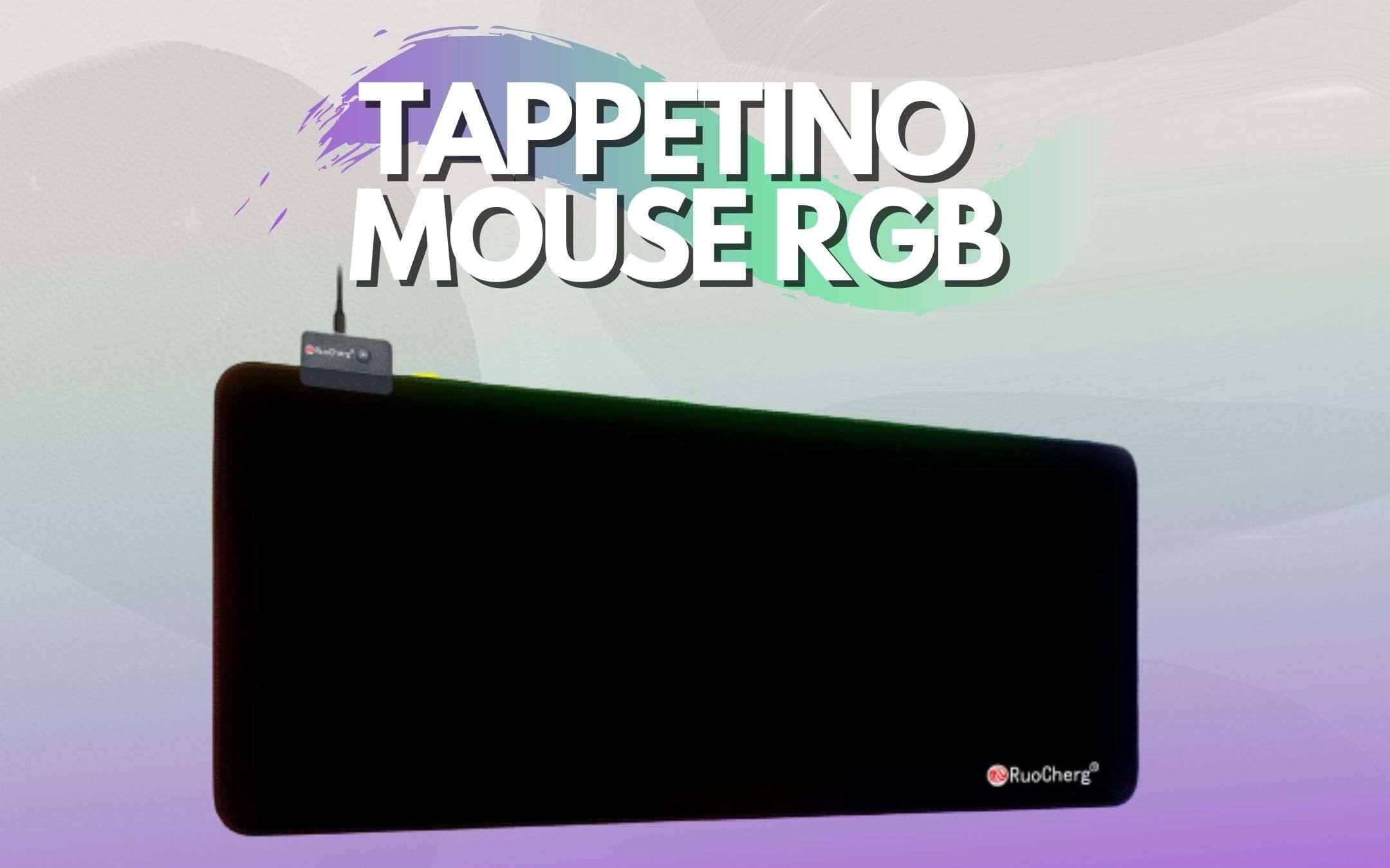 Tappetino mouse RGB XXL a 14€ su Amazon