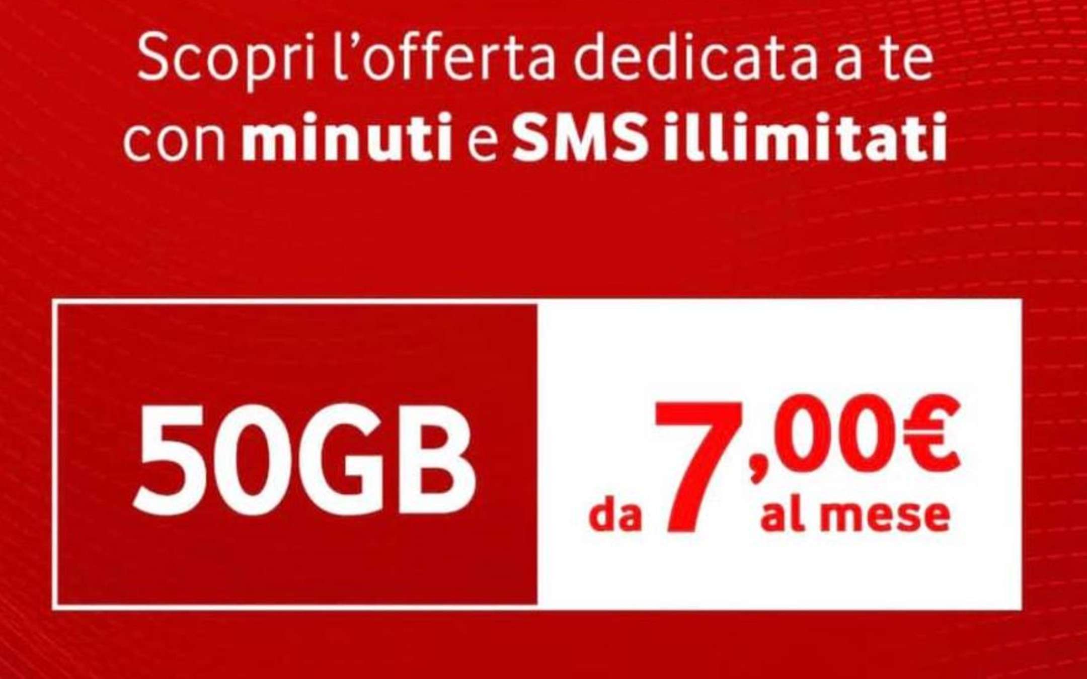 Vodafone Special50: ritorna la PROMO a 7€ al mese