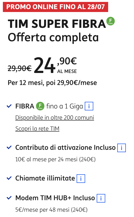 Super Fibra Offerta Completa