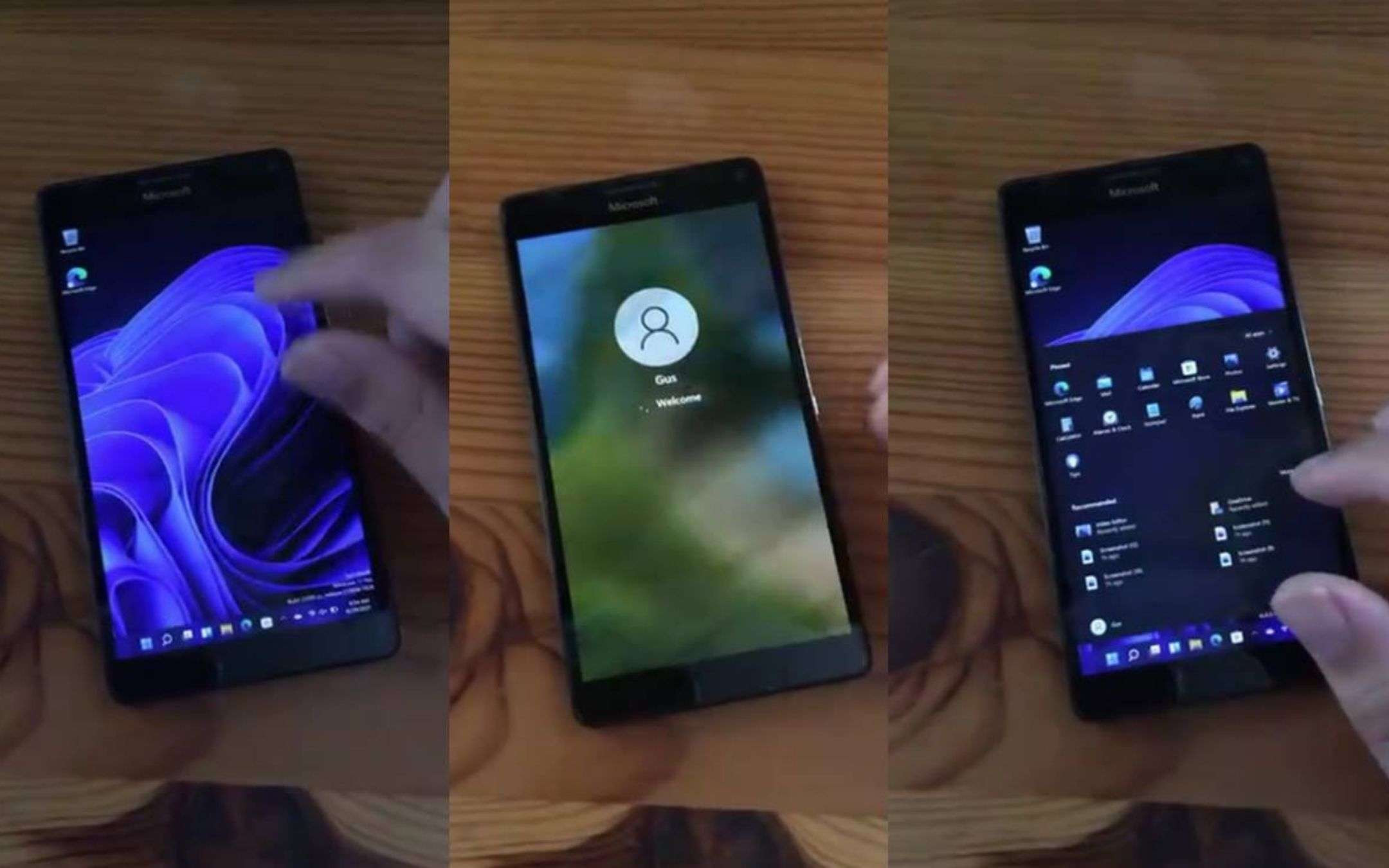 Windows 11 in funzione su un Nokia Lumia 950 XL