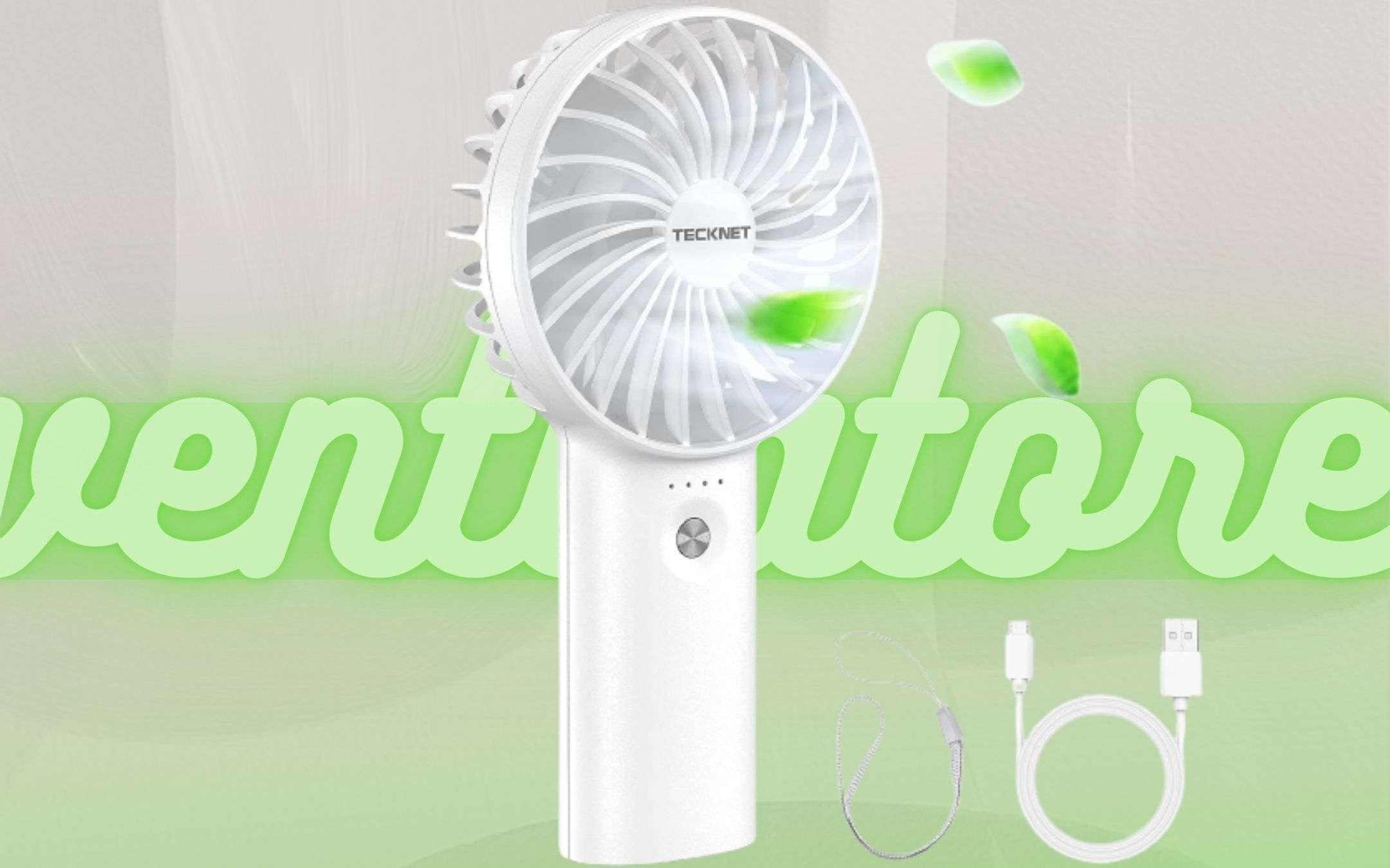Mini Ventilatore USB Da Tavolo In Metallo, 10 Cm, Portatile E Silenzioso Con Testa Regolabile 360°