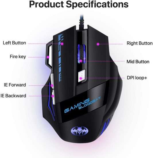 mouse gaming cablato