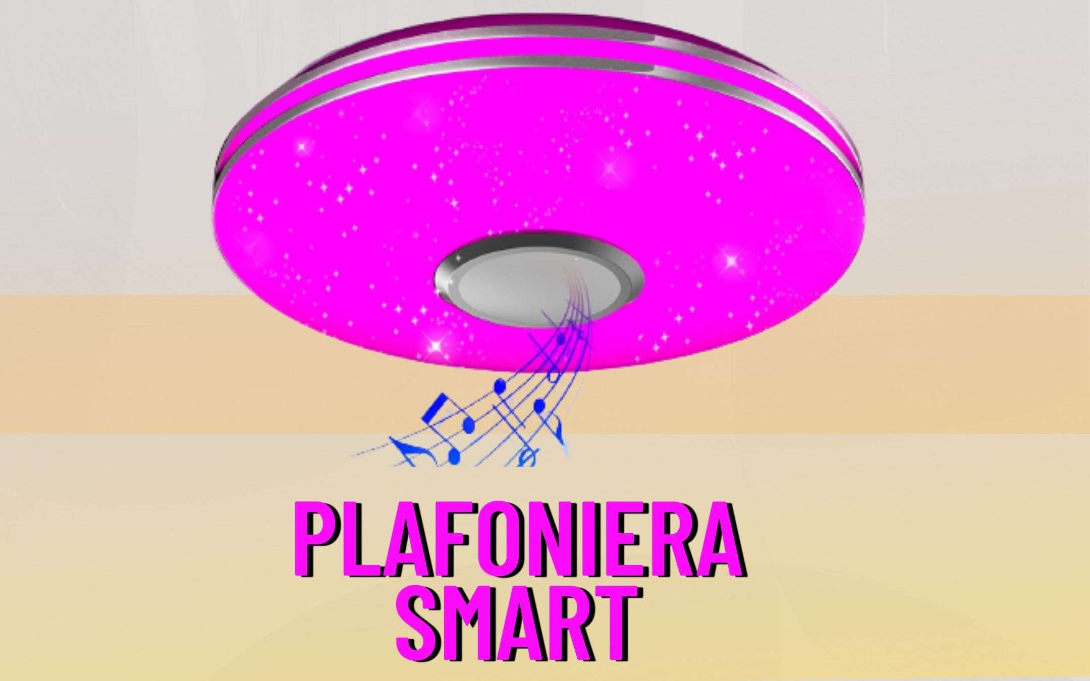 Plafoniera smart: luce modificabile con speaker INCLUSO Plafoniera smart: luce modificabile con speaker INCLUSO