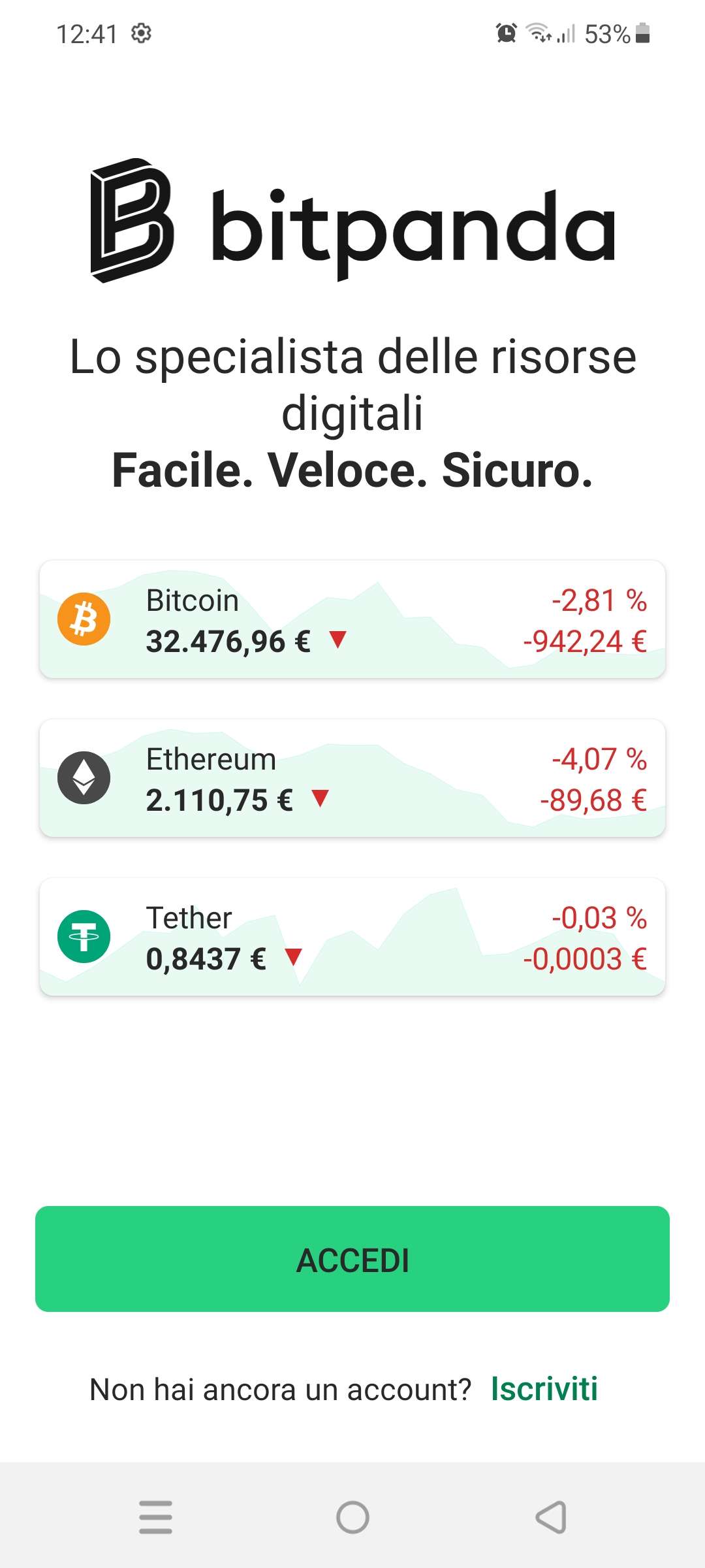 Bitpanda iscrizione