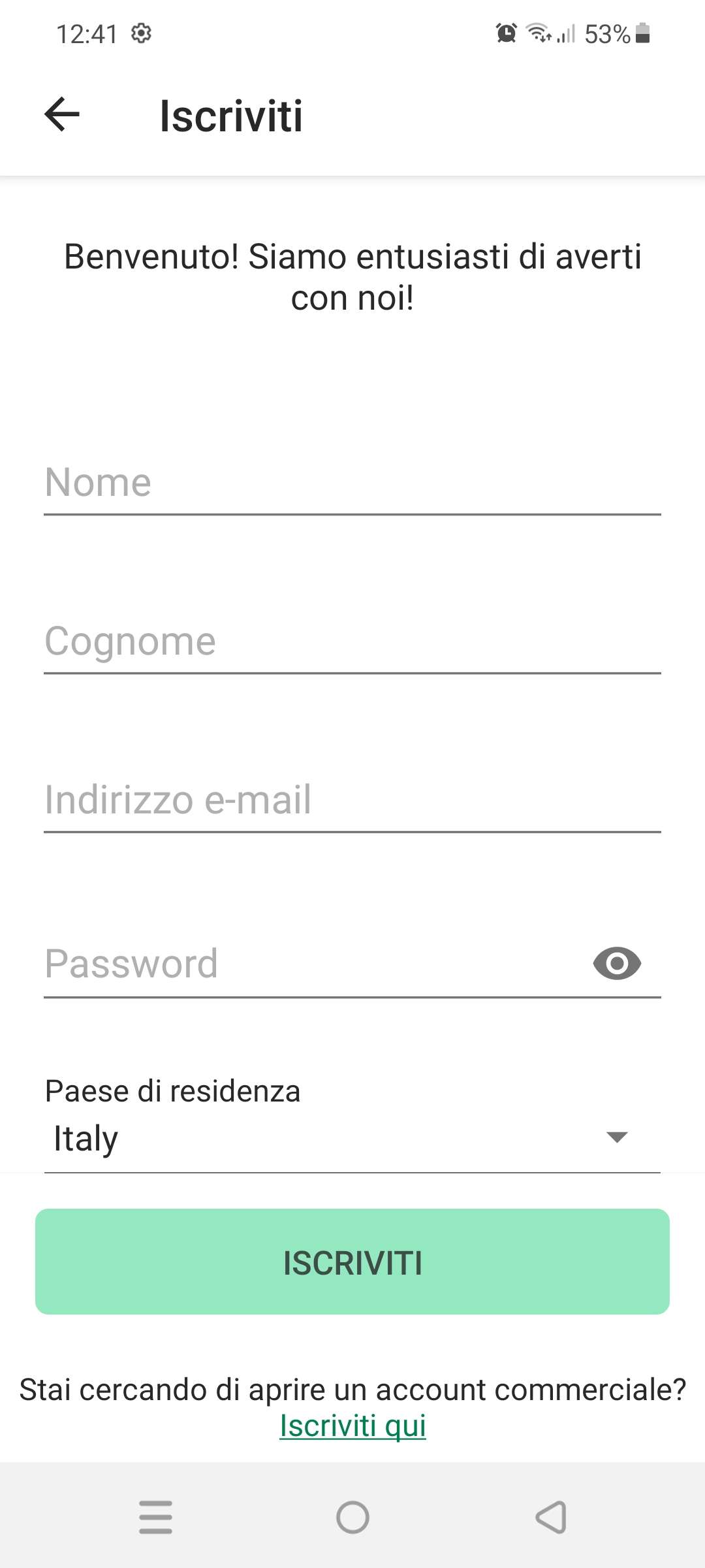 Bitpanda iscrizione