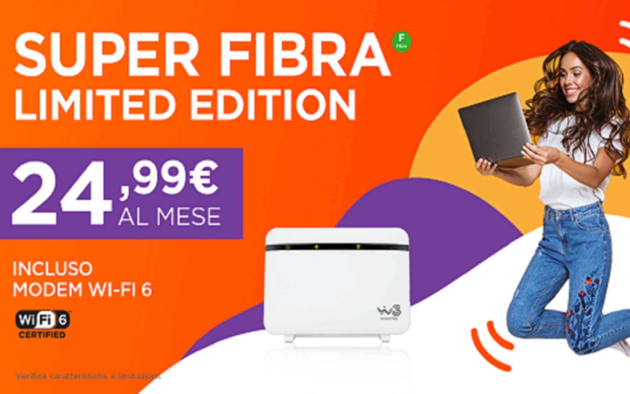 WINDTRE Super Fibra a 24,99€ fino al 17 Agosto!