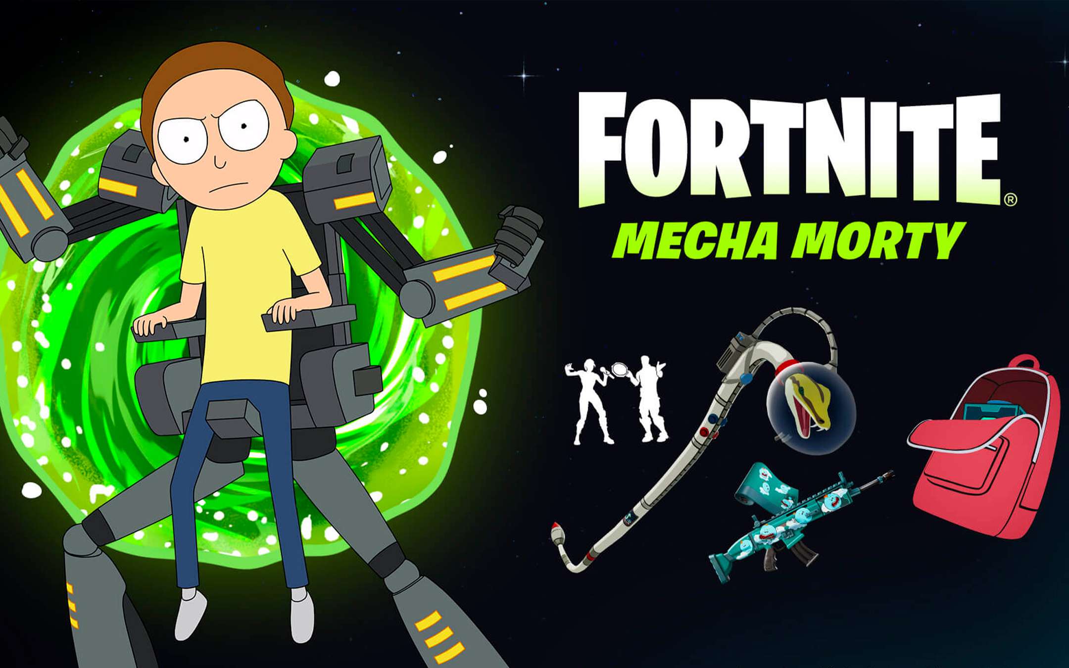 Fortnite accoglie Mecha Morty, protagonista della serie Rick e Morty