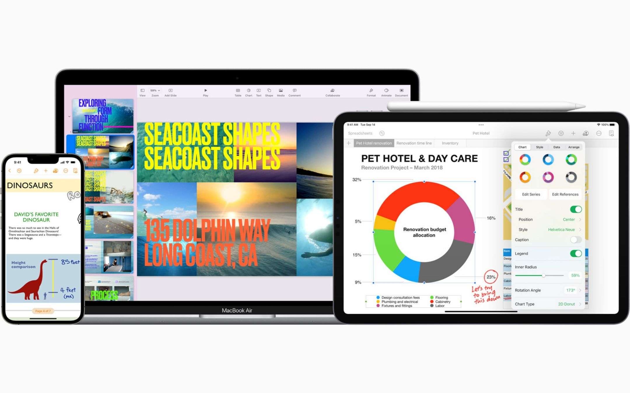 Apple: nuove funzioni in Keynote, Pages e Numbers