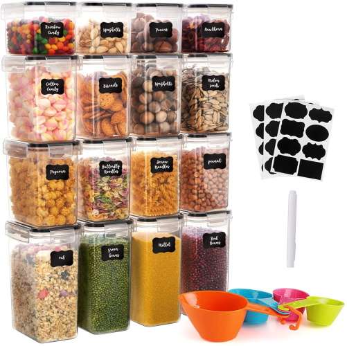 Contenitori per alimenti Dispenser per cereali Accessori da cucina Your Kitchen Essentials Set di 4 contenitori per cereali 