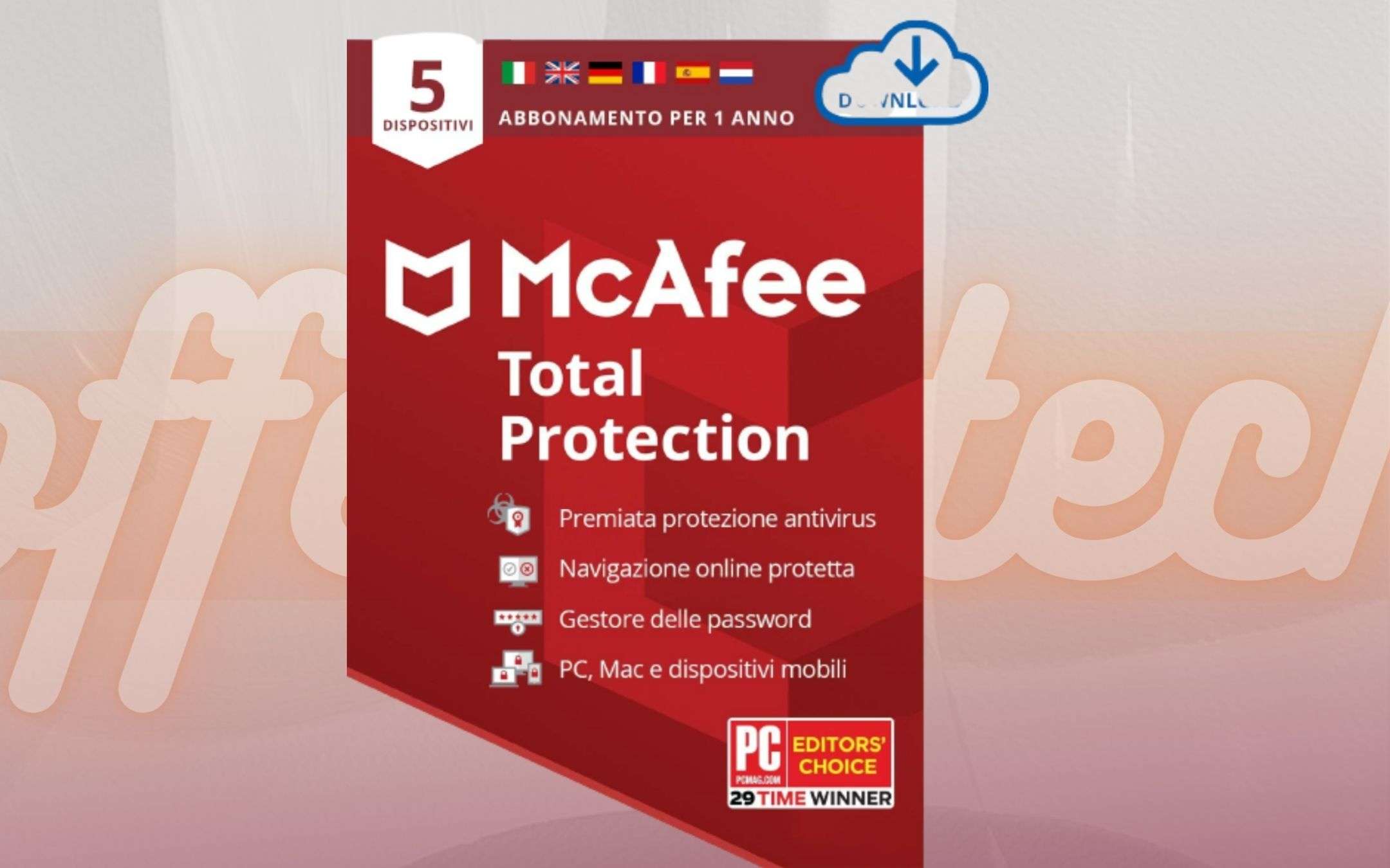 McAfee Total Protection 2021: l'antivirus di cui HAI BISOGNO a 18,99€ McAfee Total Protection 2021: l'antivirus di cui HAI BISOGNO a 18,99€