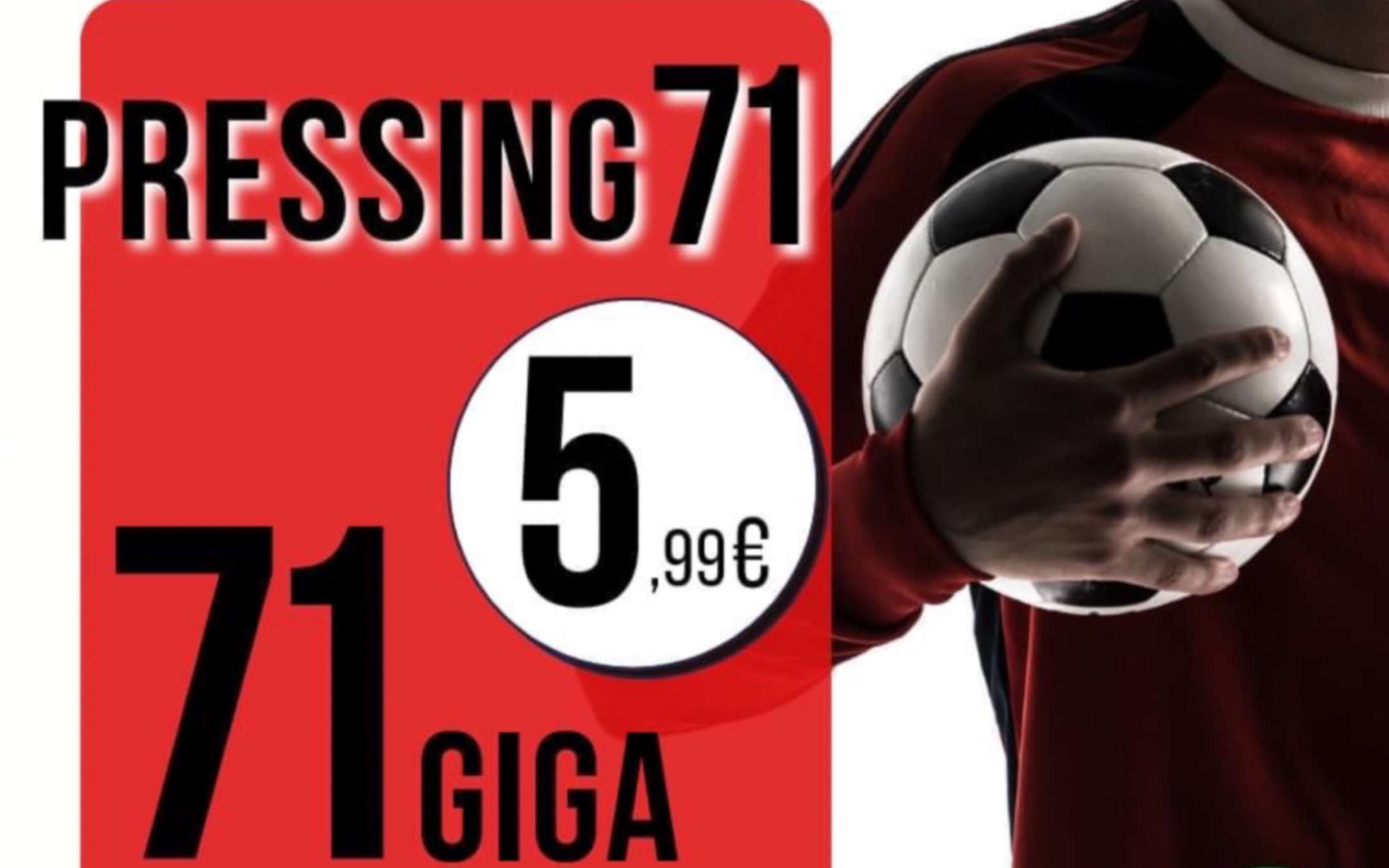 Rabona Mobile: ritorna la Pressing 71 a 5,99€