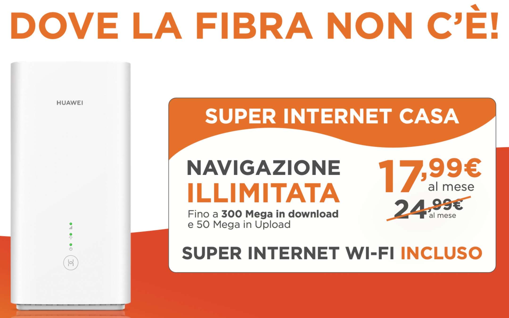 Super Internet Casa: anche via SMS a 17,99€ con W3