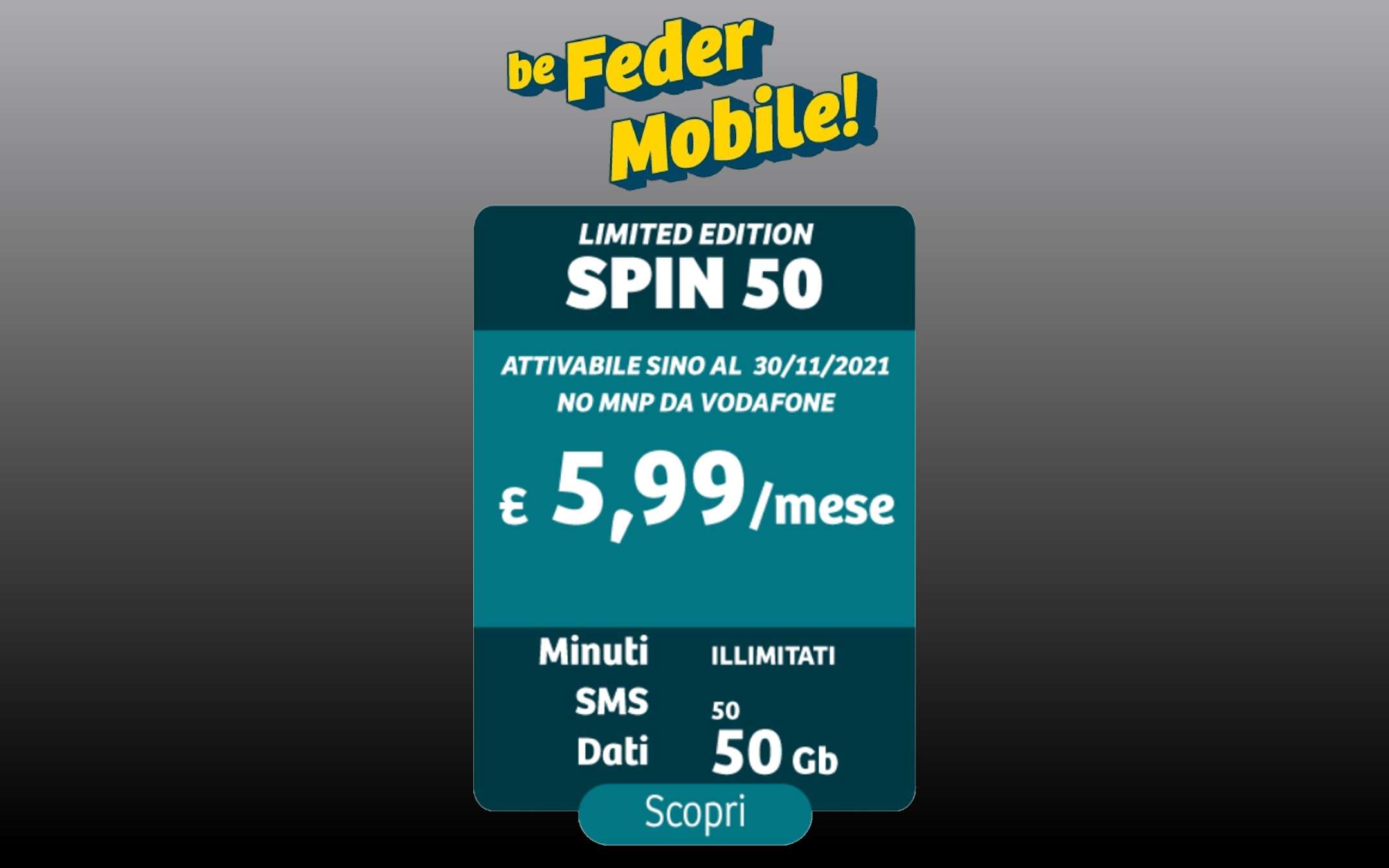 SPIN 50 di Feder Mobile in Limited Edition a 5,99€