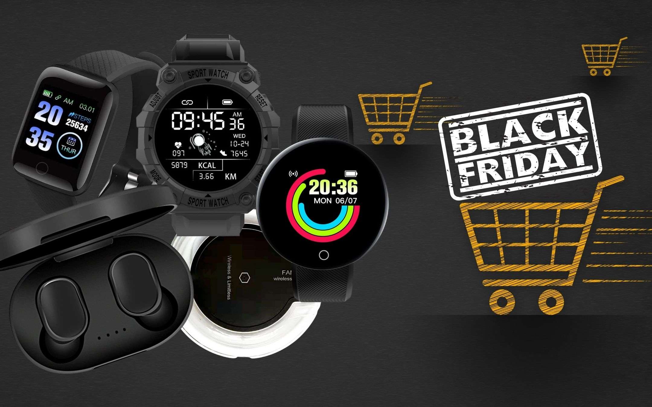 Black Friday LAST MINUTE: smartwatch e auricolari a meno di 10€