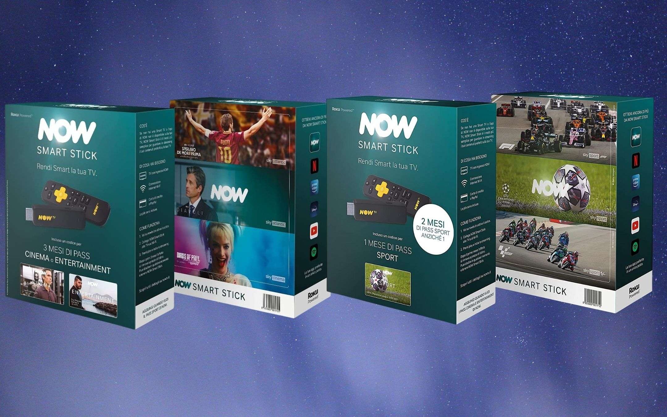 Chiavetta smart NOW TV e mesi di sport o intrattenimento GRATIS: 14€