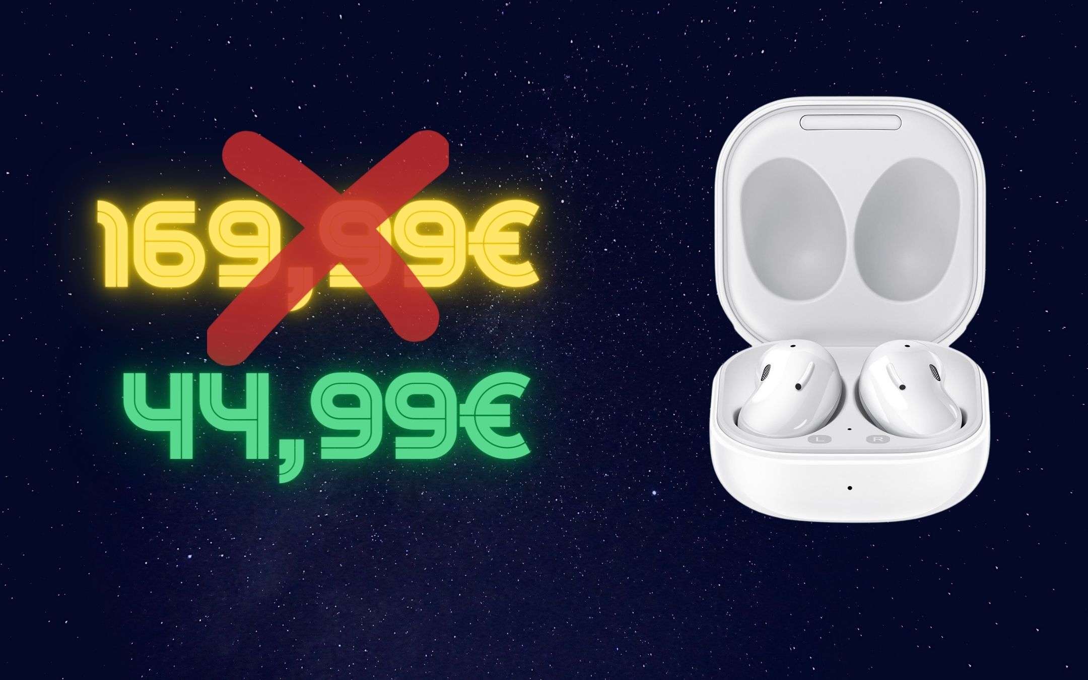 Samsung Galaxy Buds Live a 44€: sconto BOMBA del 73%