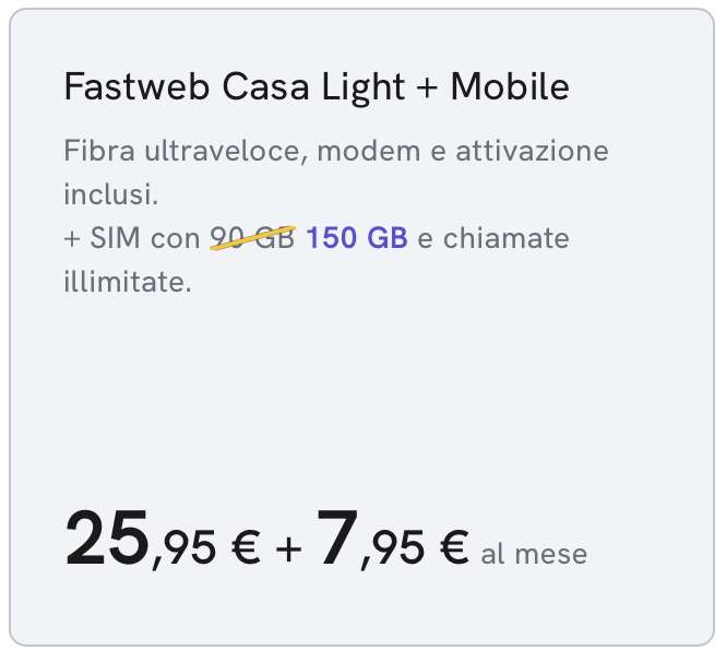 Fastweb Casa Light + Mobile
