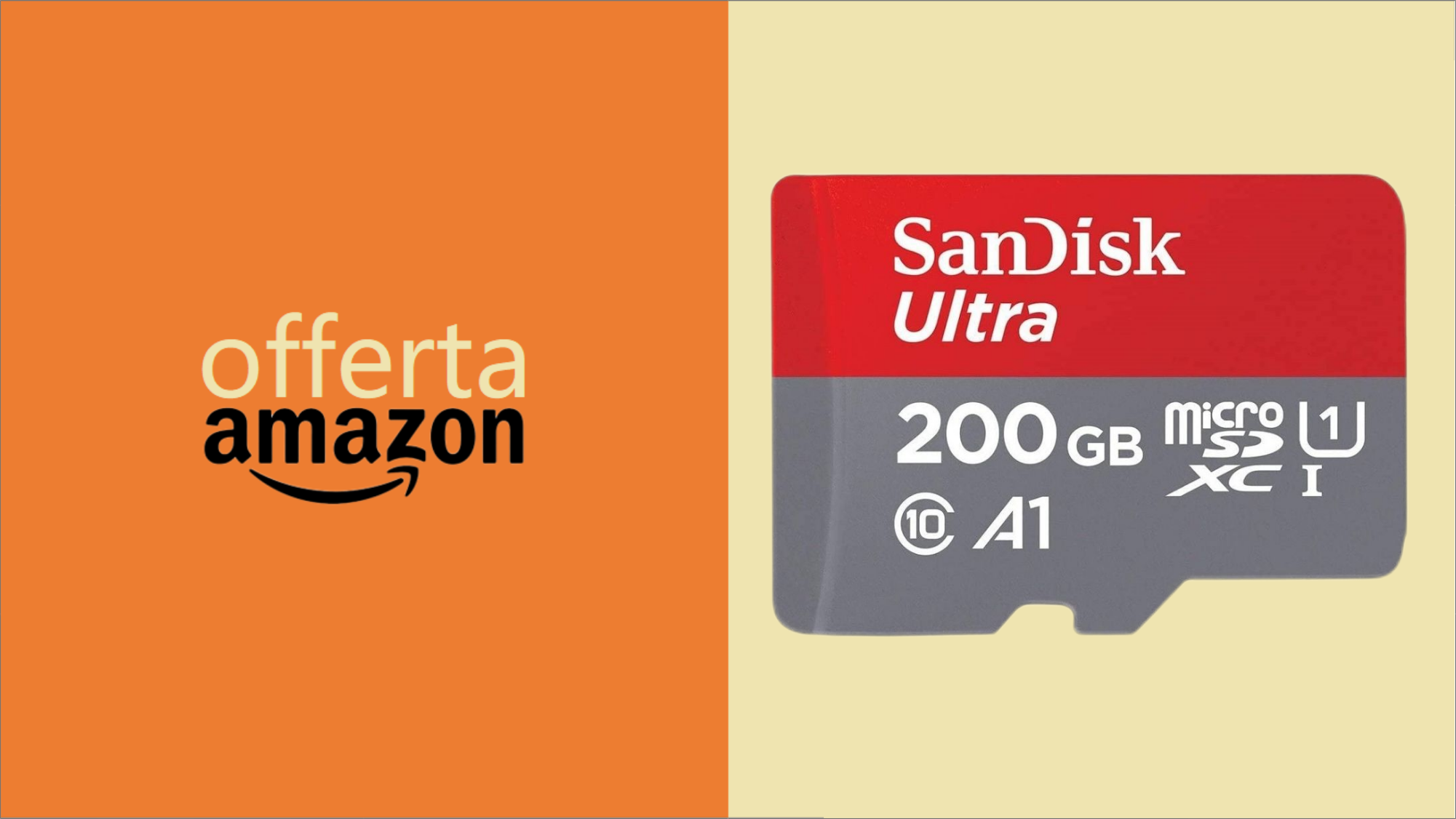 MicroSD SanDisk Ultra da 200GB: MEGA OFFERTA (-10 euro)