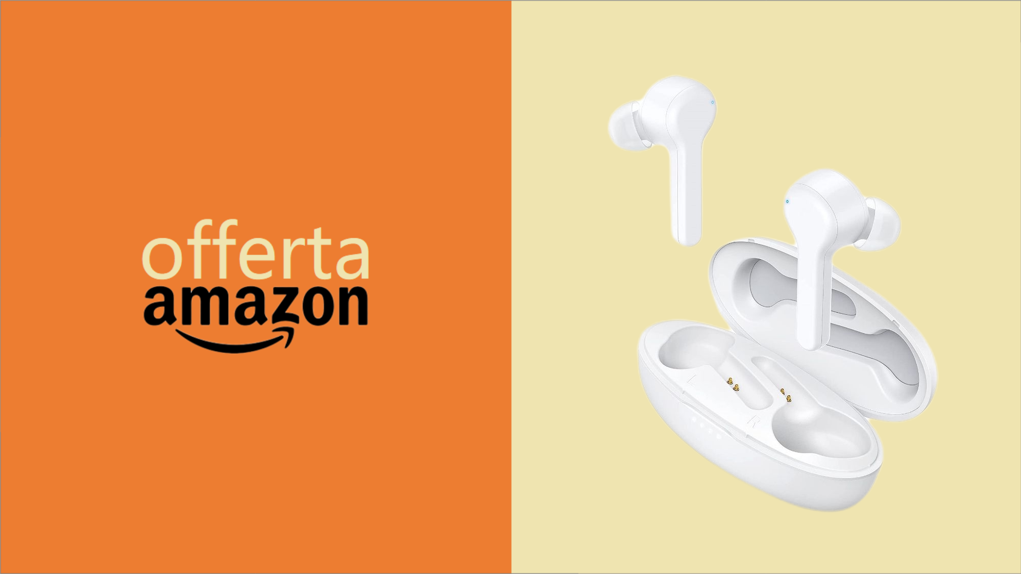 Auricolari Bluetooth con 40 ore di autonomia: SUPER SCONTO del 50%