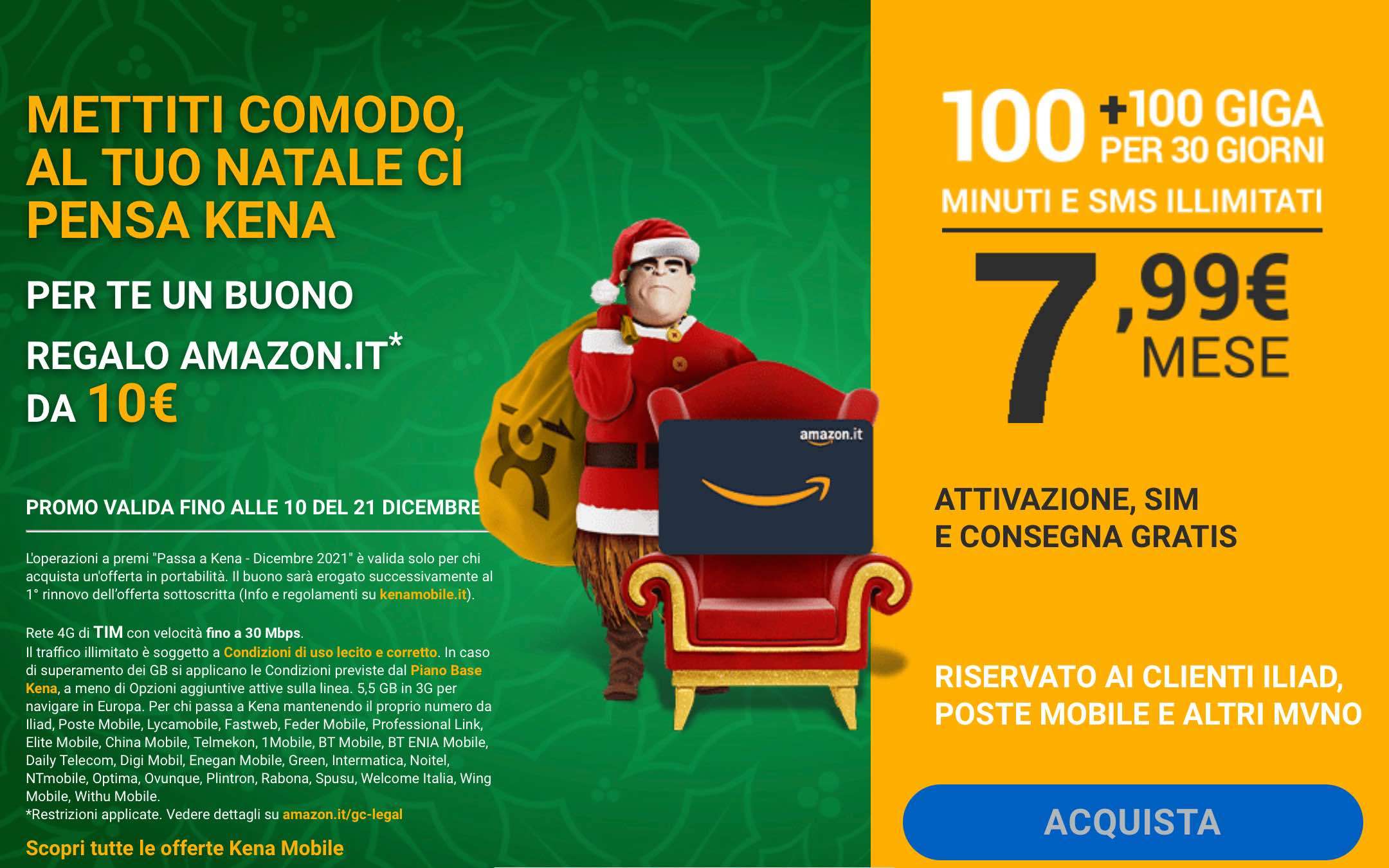 Kena Special: fino a 200GB e 10€ di Buono Amazon!