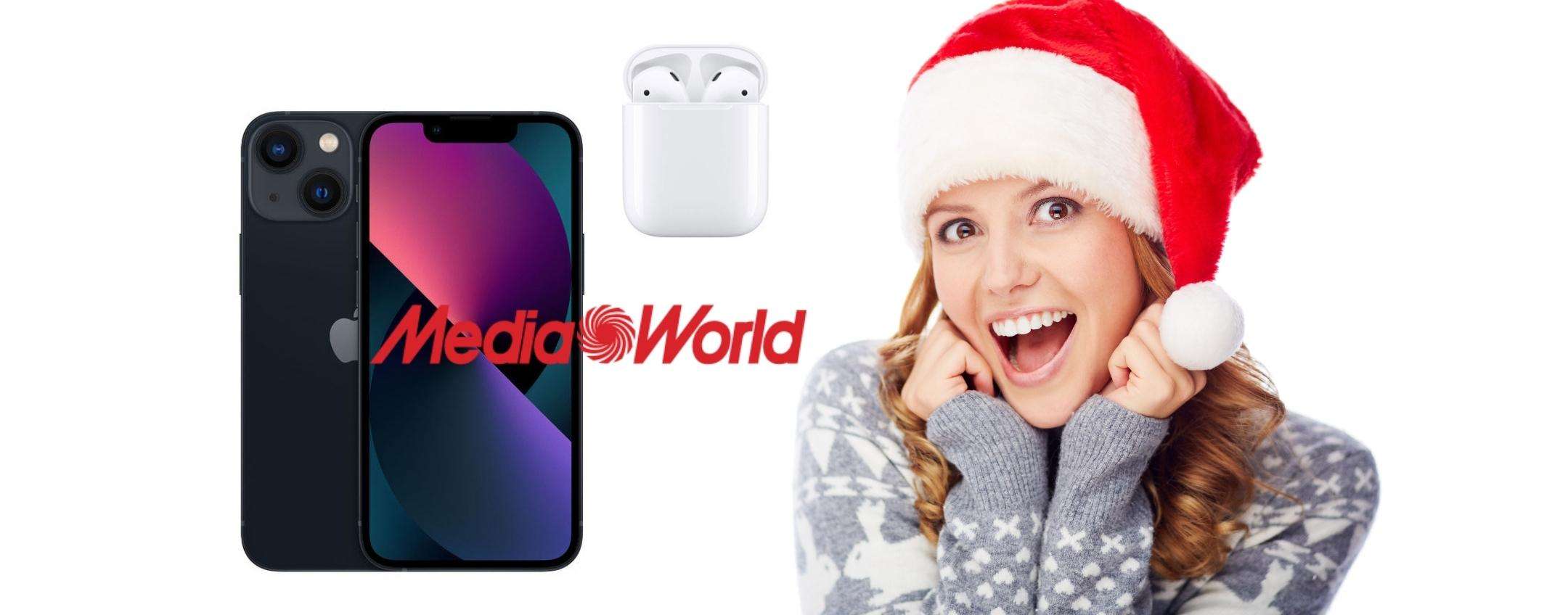 Compra un Apple iPhone 13 e MediaWorld ti regala i nuovi AirPods