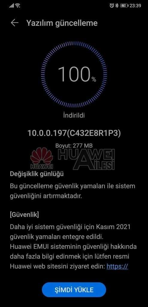 huawei p20 pro aggiornamento patch novembre 2021