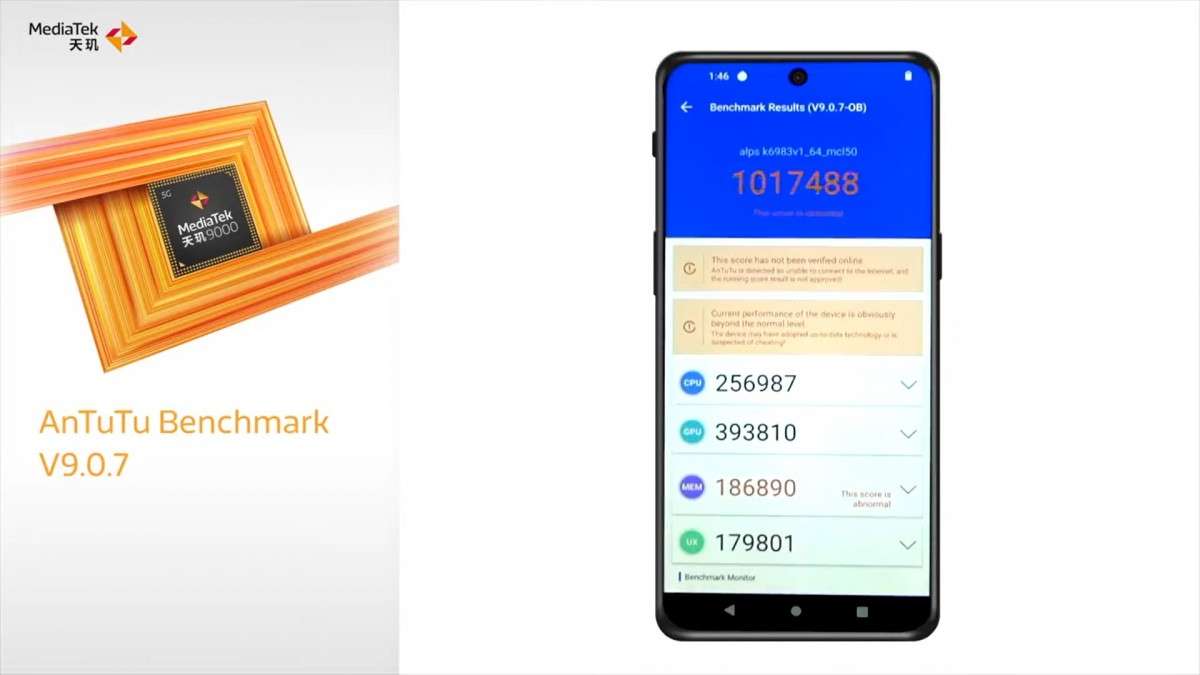 mediatek dimensity 9000 snapdragon 8 gen 1 benchmark confronto