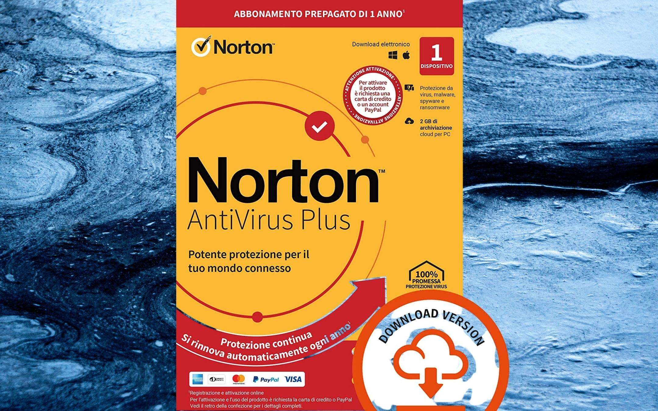 Norton Antivirus Plus 2022 e il PC è al sicuro (10€)