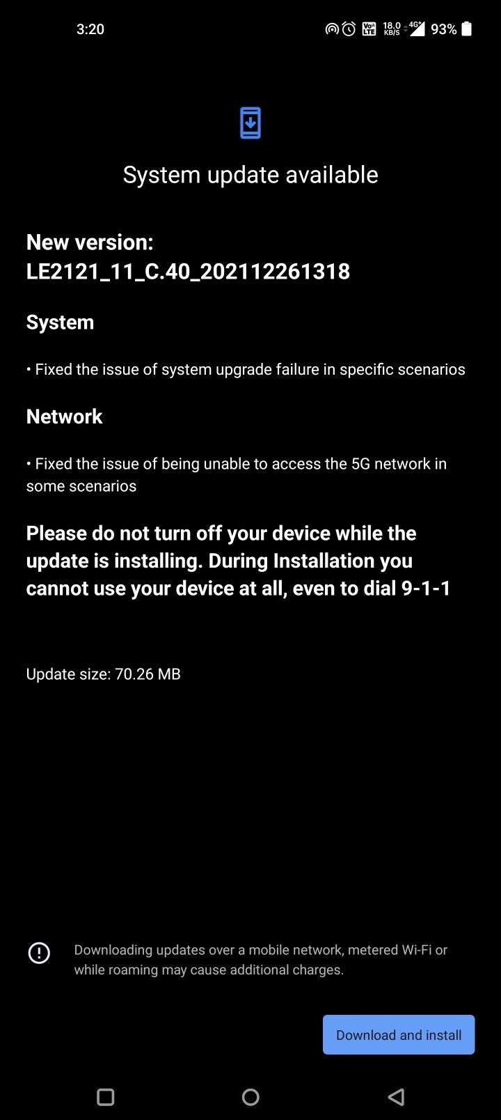oneplus 9 pro oxygenos 12 c.40 aggiornamento
