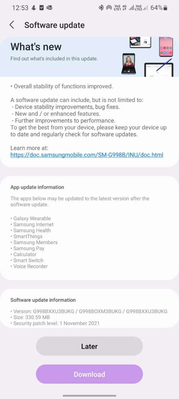samsung galaxy s21 bug whatsapp risolto
